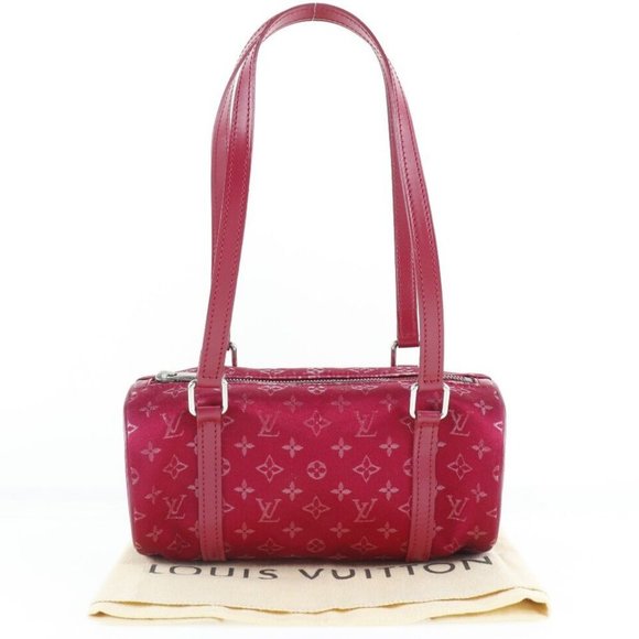 LOUIS VUITTON Little papillon Handbag Red Monogram satin Women - Picture 1 of 9